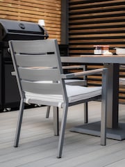 Maze Dove Grey Vancouver Garden 4 Seater Dining Set - Image 6 of 7