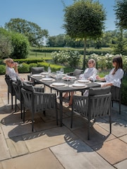 Maze Charcoal Milan Garden 8 Seat Rectangular Dining Set - Image 2 of 9