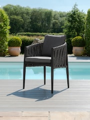 Maze Charcoal Milan Garden 8 Seat Rectangular Dining Set - Image 8 of 9