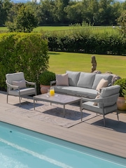 Maze Cool Linen Florence Garden 3 Seater Sofa Set - Image 1 of 6