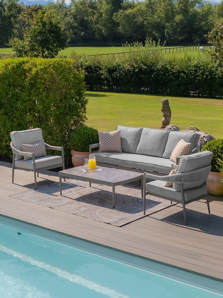 Maze Cool Linen Florence Garden 3 Seater Sofa Set - Image 1 of 6