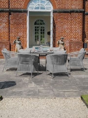 Maze Cool Linen Maldives Garden 6 Seater Oval Dining Set - Image 2 of 12