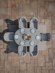 Maze Grey Oxford Garden 6 Seater Oval Dining Set with Herita Suzan - Image 3 of 6