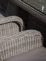 Maze Grey Oxford Garden 6 Seater Oval Dining Set with Herita Suzan - Image 4 of 6