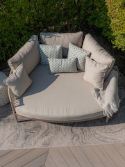 Maze Natural Linen Havana Garden Daybed - Image 4 of 9