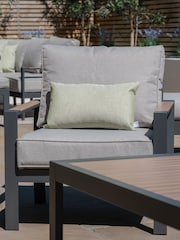 Maze Dove Grey Vancouver Garden 3 Seater Sofa Set with Rising tab Footstools - Image 4 of 11