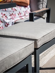 Maze Dove Grey Vancouver Garden 3 Seater Sofa Set with Rising tab Footstools - Image 9 of 11