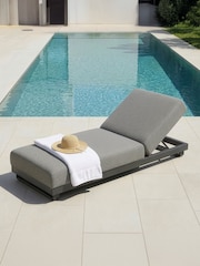 Maze Zinc Grey Ibiza Garden Sunlounger - Image 2 of 5