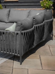 Maze Charcoal Milan Garden Large Corner Sofa Set With Armchair - Image 5 of 12