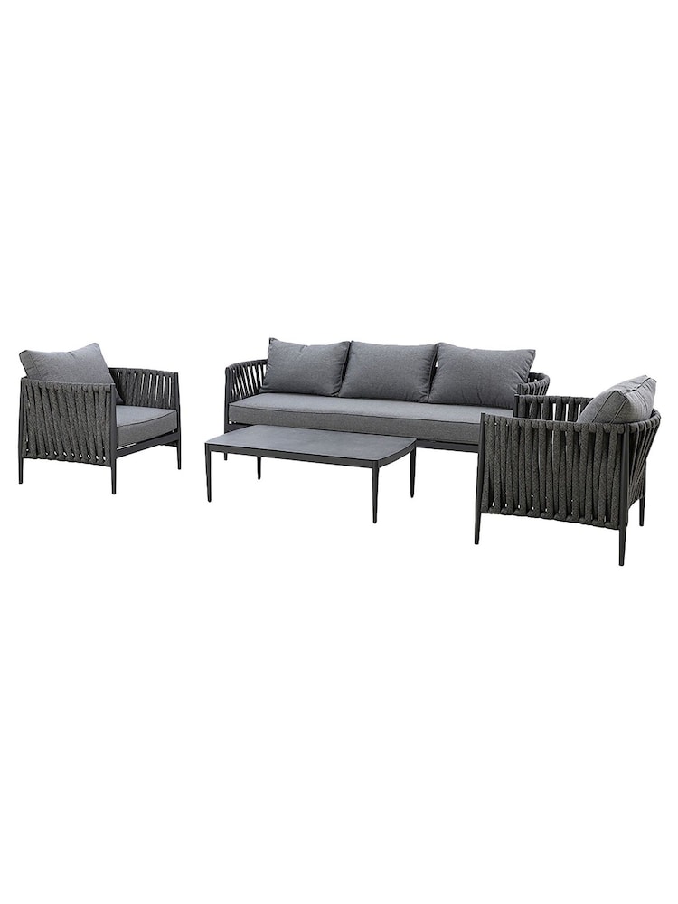 Maze Charcoal Milan Garden 3 Seater Sofa Set - Image 19 of 19