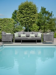 Maze Charcoal Milan Garden 3 Seater Sofa Set - Image 2 of 19