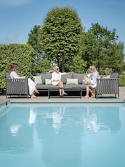Maze Charcoal Milan Garden 3 Seater Sofa Set - Image 9 of 19
