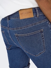 Only & Sons Blue Regular Fit Denim Shorts - Image 4 of 6