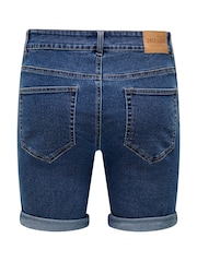 Only & Sons Blue Regular Fit Denim Shorts - Image 6 of 6