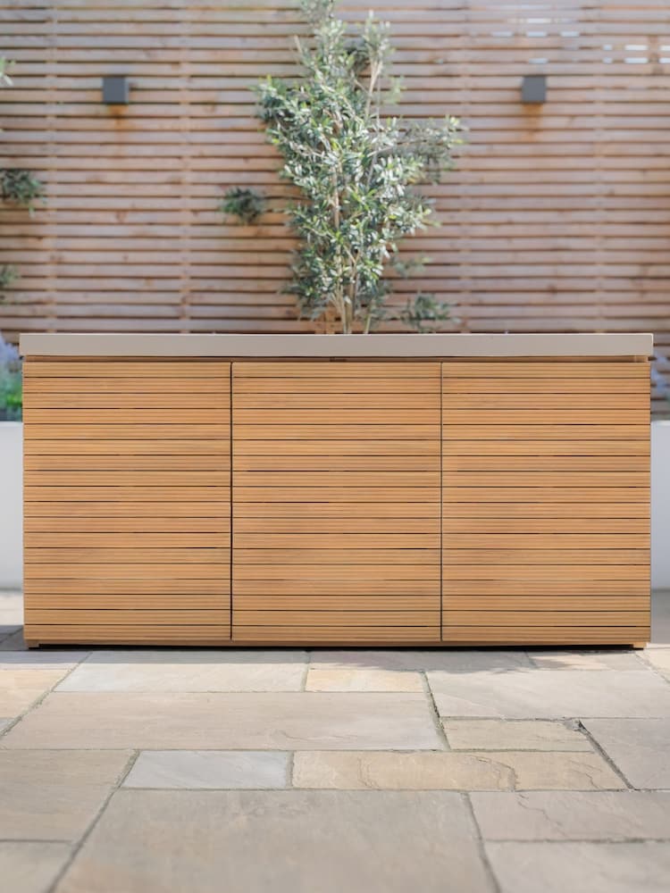 Maze Acacia Wood Bali Outdoor Kitchen Triple 180x60x90 Configuration Storage Unit - Image 1 of 9