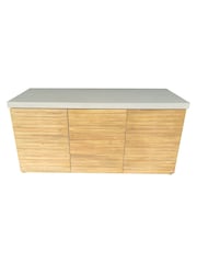 Maze Acacia Wood Bali Outdoor Kitchen Triple 180x60x90 Configuration Storage Unit - Image 7 of 9
