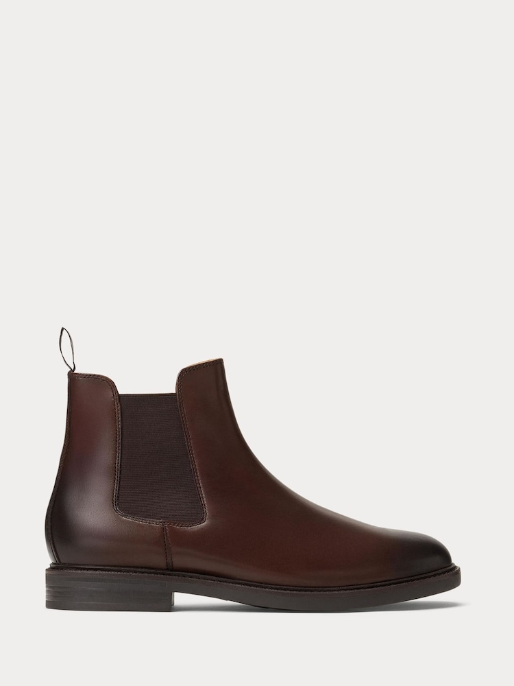 Polo Ralph Lauren Brown Asher Chelsea Mid Cut Boots - Image 1 of 4 Polo Ralph Lauren Brown Asher Chelsea Mid Cut Boots - Image 1 of 4