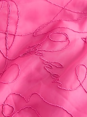 Baker by Ted Baker Pink Organza Cord Puff Sleeve Occasion Dress & Scrunchie Set - Image 11 of 12