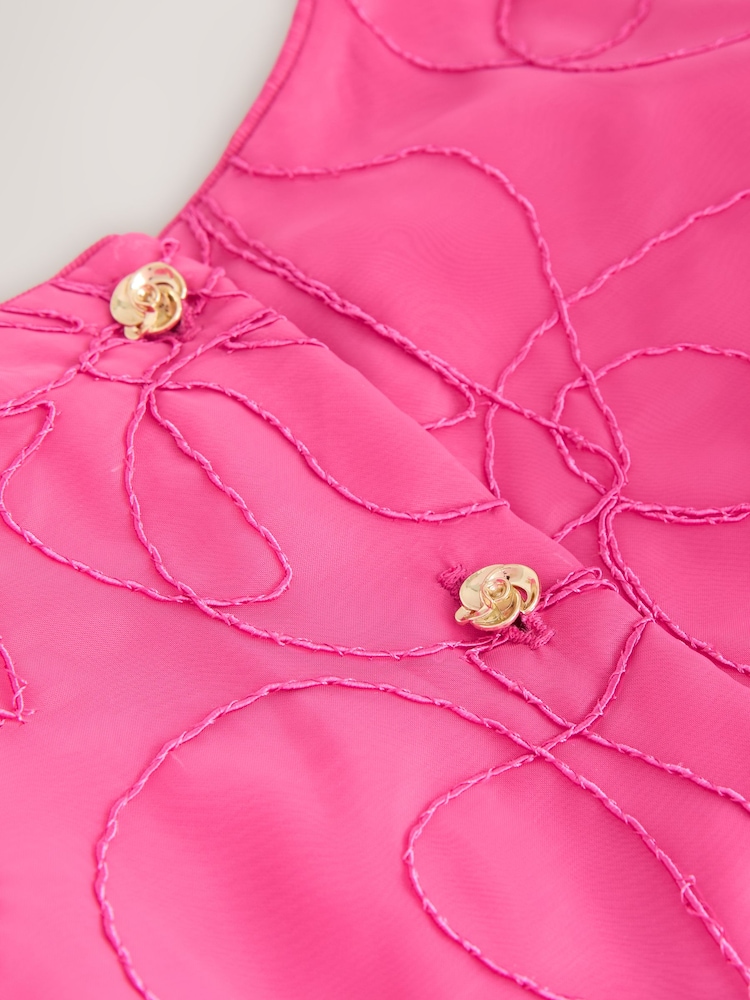 Buy Baker by Ted Baker Pink Organza Cord Puff Sleeve Occasion Dress &  Scrunchie Set from Next USA