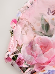 Baker by Ted Baker Floral Mesh Long Sleeve Bow Dress - Image 12 of 13