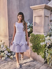 Baker by Ted Baker Mesh 3D Bow Hem Embossed Scuba Dress - Image 1 of 3