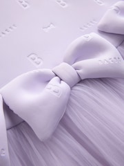 Flieder-Violett - Baker by Ted Baker Mesh 3D Bow Hem Embossed Scuba Kleid - Bild 12 von 14