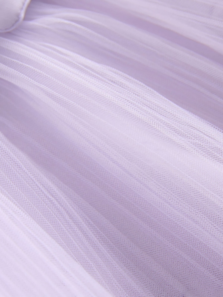 Flieder-Violett - Baker by Ted Baker Mesh 3D Bow Hem Embossed Scuba Kleid - Bild 14 von 14