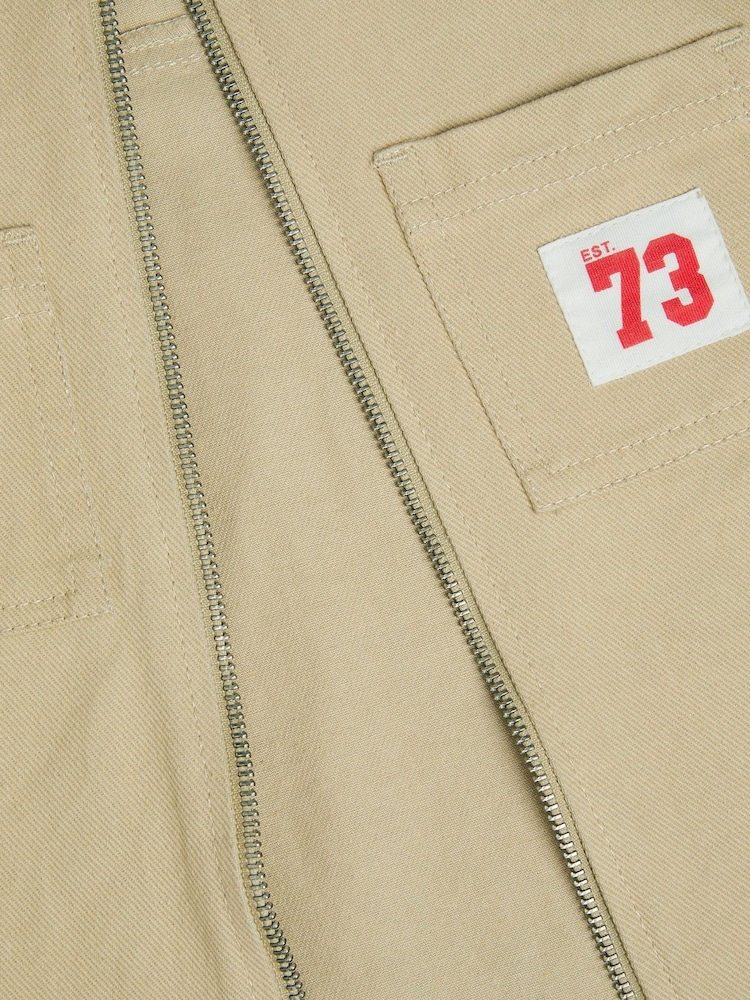 Monsoon Green Hooded Twill Zip-Up 100% Cotton Jacket - Image 3 of 3