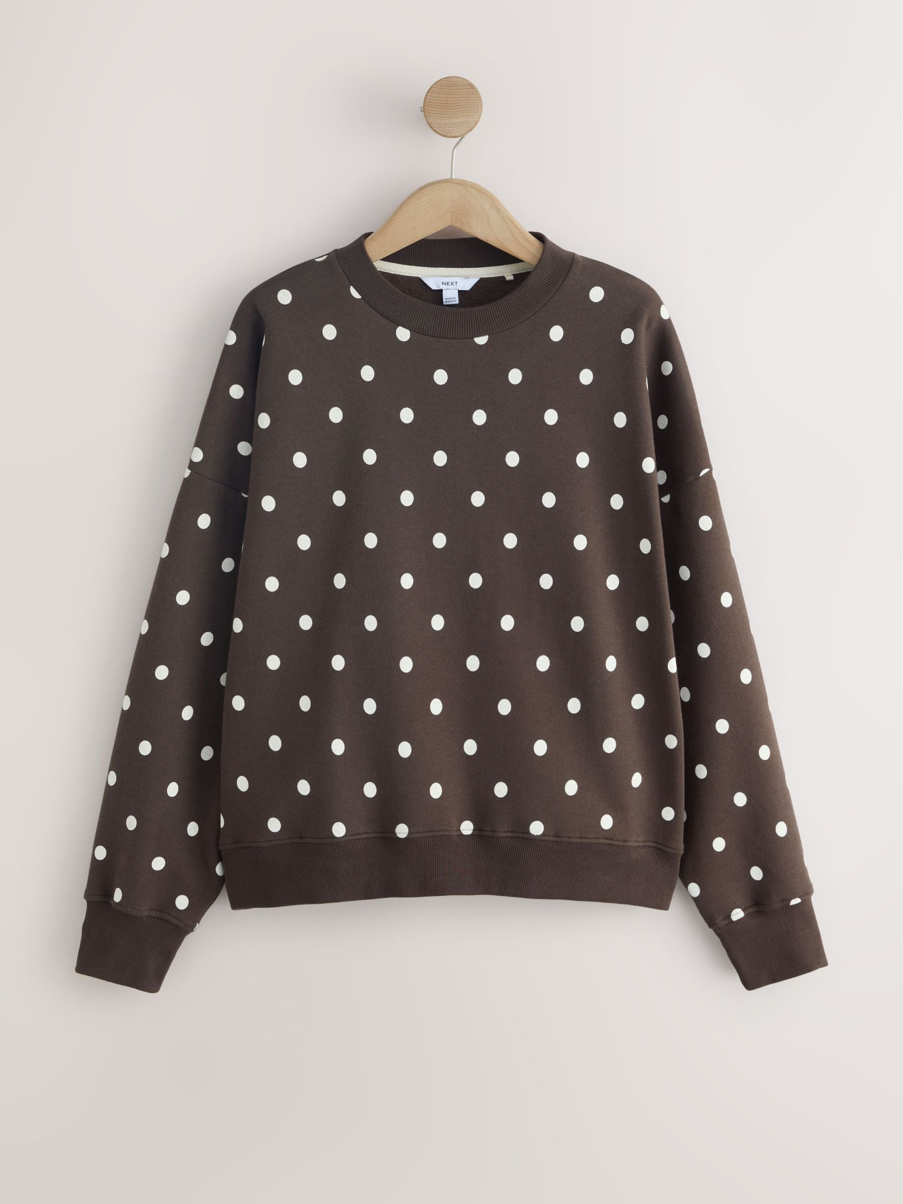 Buy Chocolate Brown Polka Dot Sweatshirt from Next USA