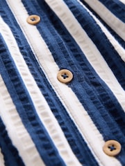 Navy Sleeveless Collar Summer Dress (3mths-7yrs) - Image 4 of 5