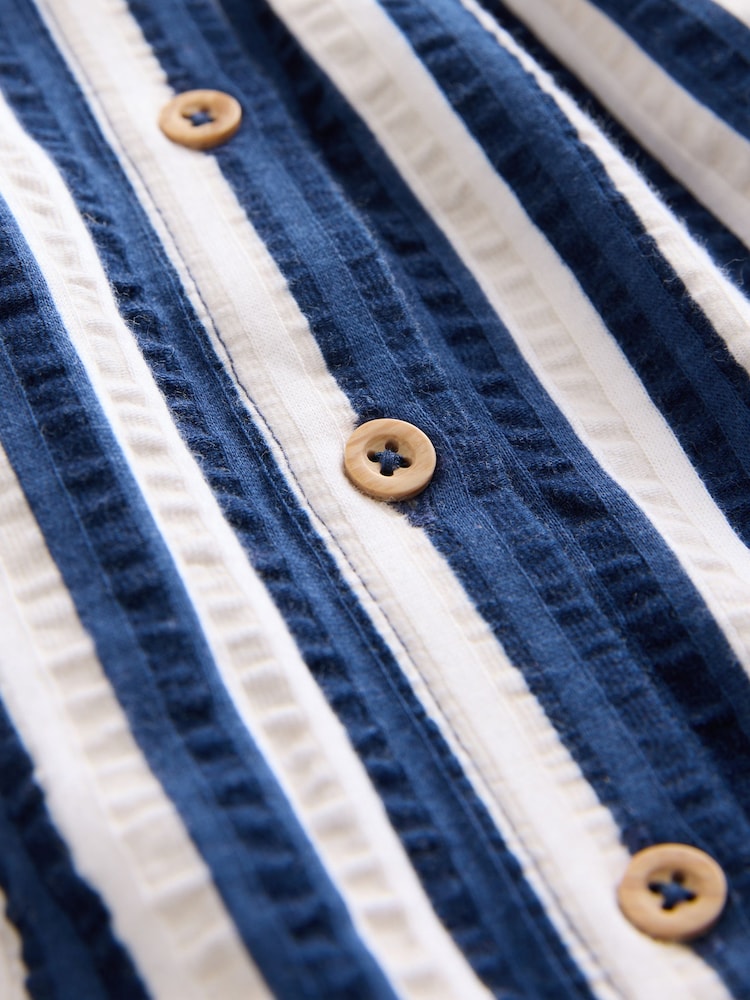 Navy Sleeveless Collar Summer Dress (3mths-7yrs) - Image 4 of 5