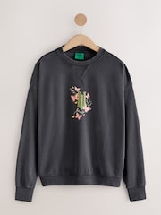 Navy Official Wicked Licence Graphic Longsleeve Crewneck Sweatshirt - Image 1 of 4