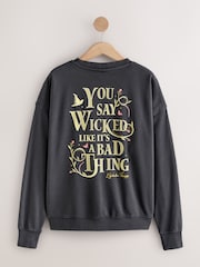 Navy Official Wicked Licence Graphic Longsleeve Crewneck Sweatshirt - Image 2 of 4