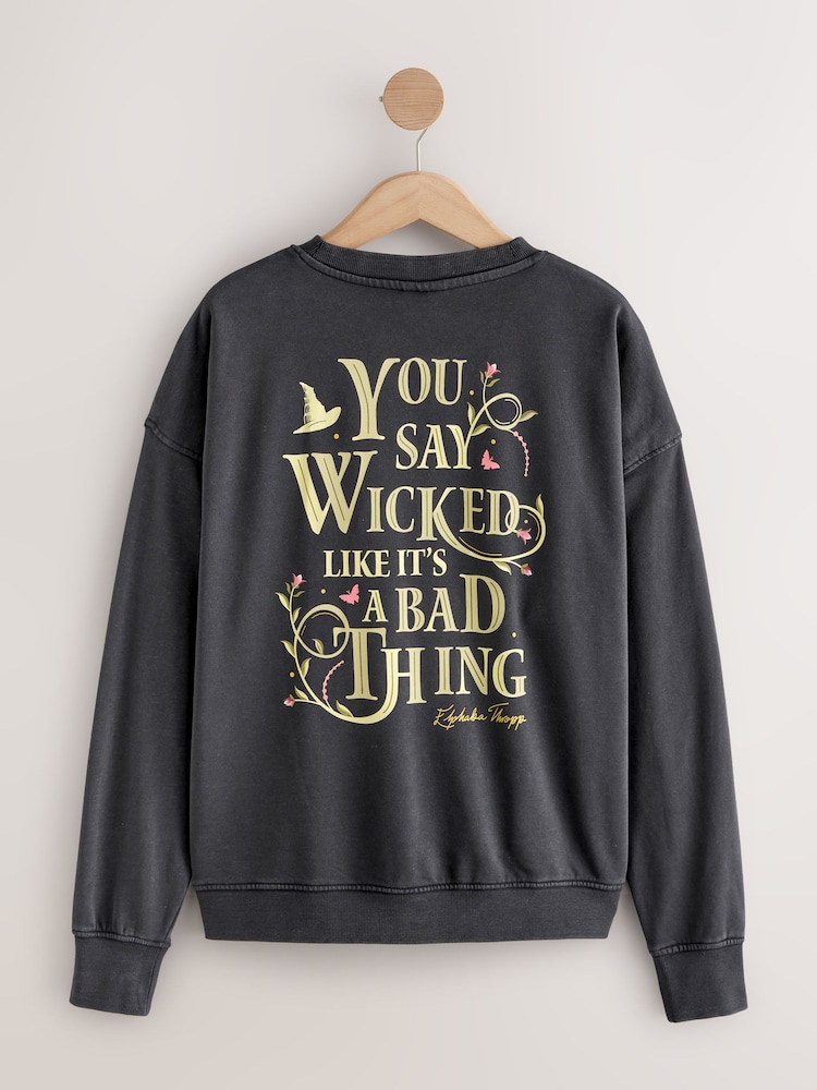 Navy Official Wicked Licence Graphic Longsleeve Crewneck Sweatshirt - Image 2 of 4