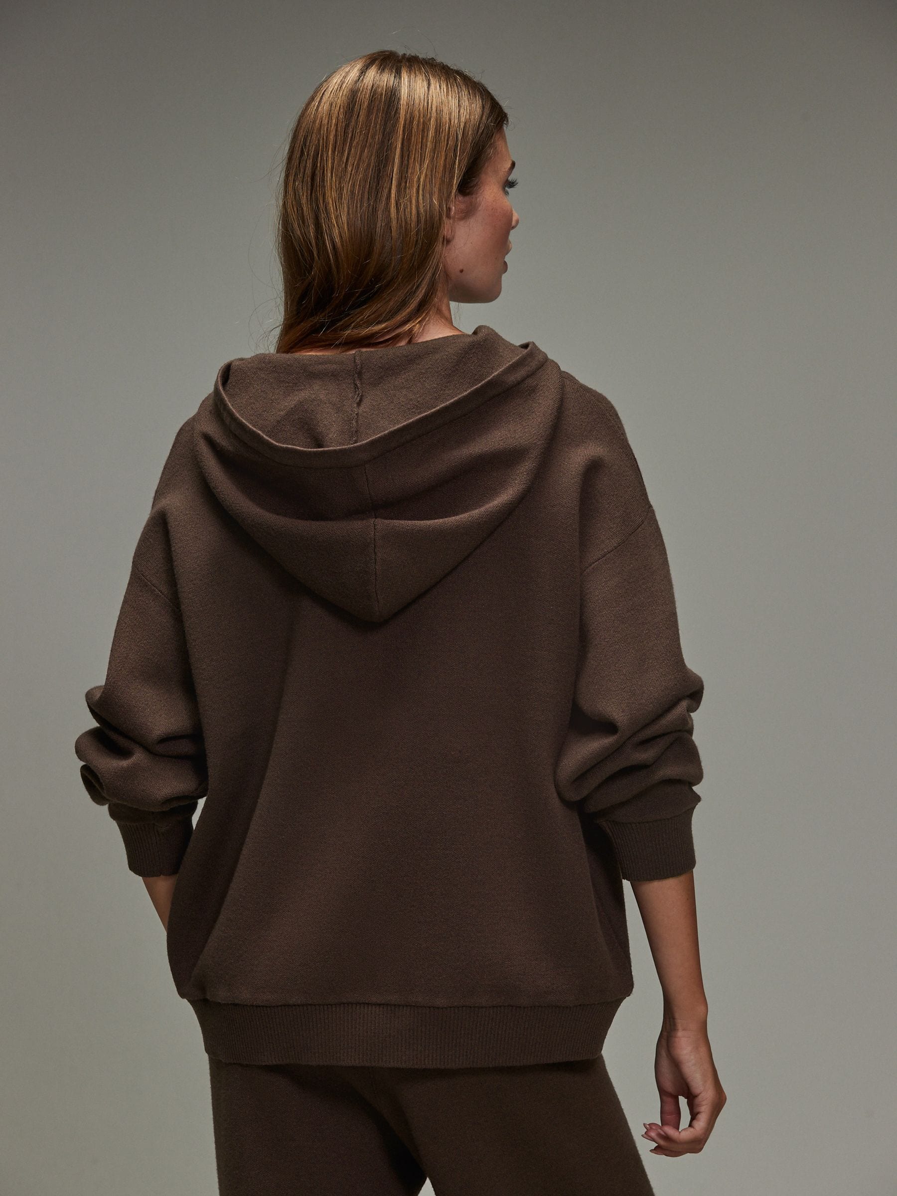 トップス tttmsw 2025ss brown hoodie Buy Chocolate Brown Compact Cosy Graphic Long Sleeve Hoodie from