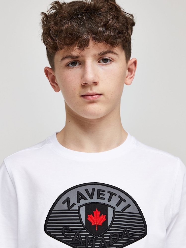 Zavetti Canada Junior Cream Botticini Reflective 100% Cotton T-Shirt - Image 3 of 5