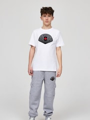 Zavetti Canada Juniors 100% Cotton Botticini Reflective White T-Shirt - Image 4 of 5