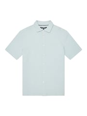 French Connection Green Blend Stretch Crew Neck Short Sleeve Waffle Shirt - Image 5 of 5