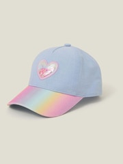 Angels By Accessorize Blue Girls Shake Glitter 100% Cotton Cap - Image 1 of 4