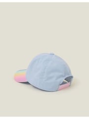 Angels By Accessorize Blue Girls Shake Glitter 100% Cotton Cap - Image 2 of 4