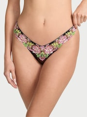 Victoria's Secret Black Brazilian Wisteria Embroidery Knickers - Image 1 of 2