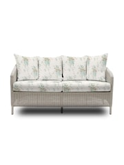 Laura Ashley 4 Piece Cream Arley Garden Rattan Sofa Set With Wisteria Cushions - Image 3 of 4