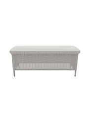 Laura Ashley 4 Piece Cream Arley Garden Rattan Sofa Set With Wisteria Cushions - Image 4 of 4