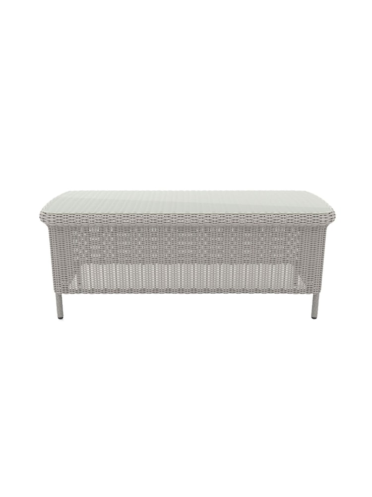 Laura Ashley 4 Piece Cream Arley Garden Rattan Sofa Set With Wisteria Cushions - Image 4 of 4