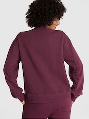 Victoria's Secret PINK Purple Rose Fleece Sweatshirt - Image 2 of 2