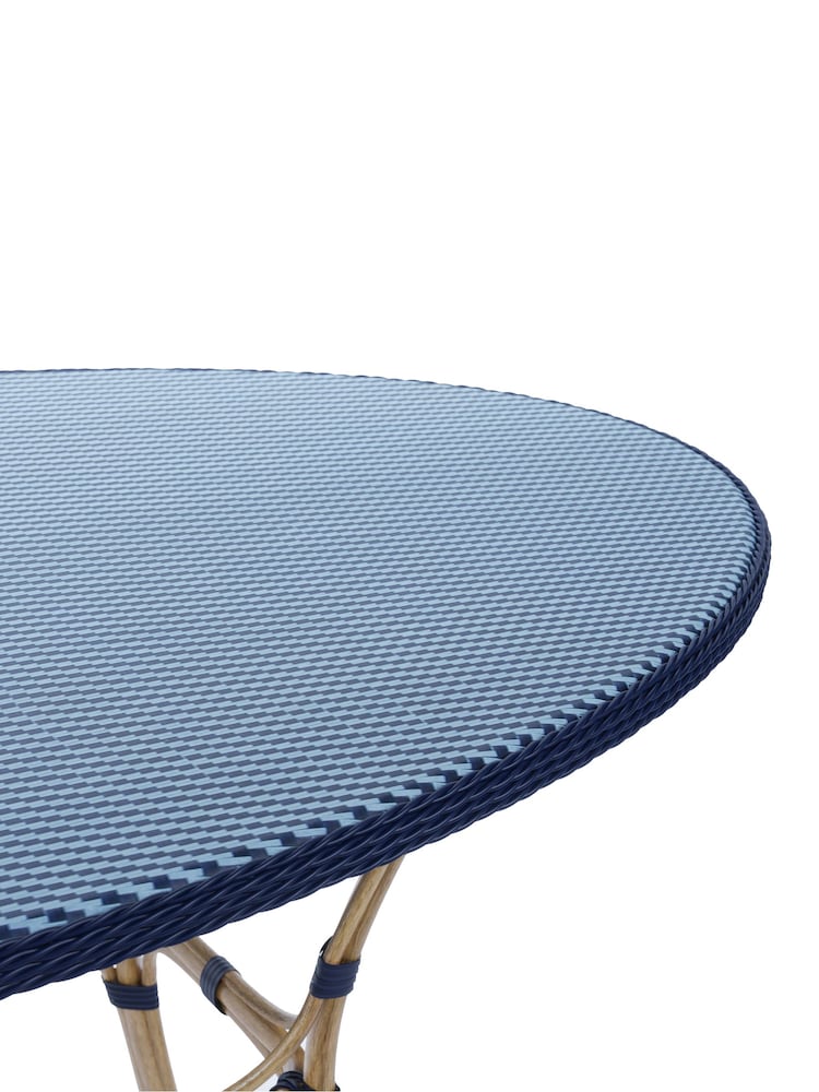 Laura Ashley Blue Riviera Garden 6 Seater Dining Table Chair and Be Set - Image 5 of 5