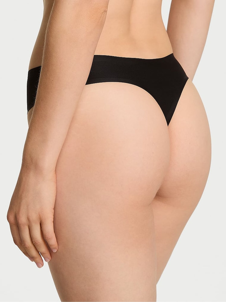 Victoria's Secret Black Thong Mid-Rise Knickers - Image 2 of 3