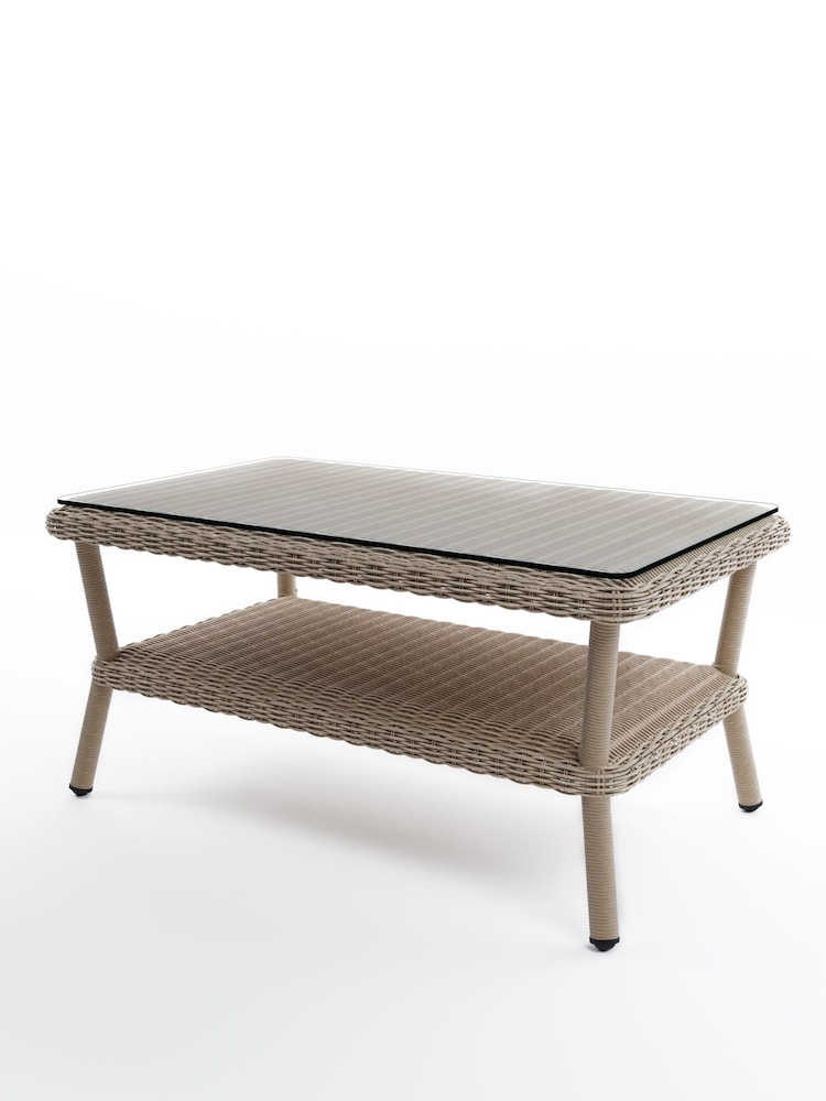 Laura Ashley Natural Carrdale Garden Rattan Coffee Table - Image 2 of 3