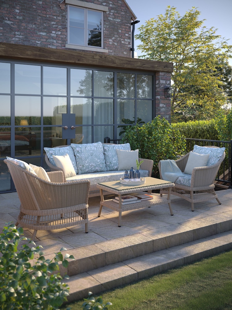 Laura Ashley Natural Carrdale Garden Rattan Coffee Table - Image 3 of 3