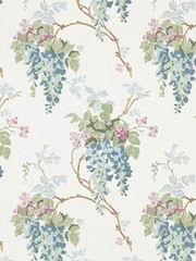 Laura Ashley Cream Arley Garden Rattan 2 Seater Sofa with Wisteria Du Cushions - Image 3 of 4